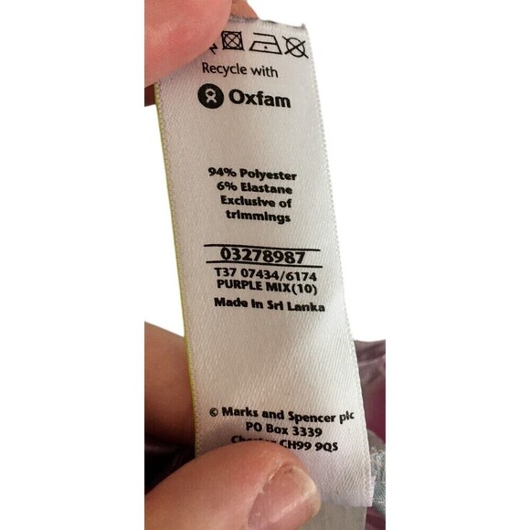 Per Una M&S Dress Women's Size 10 Purple Floral Maxi Sleeveless V-Neck - Picture 8 of 10